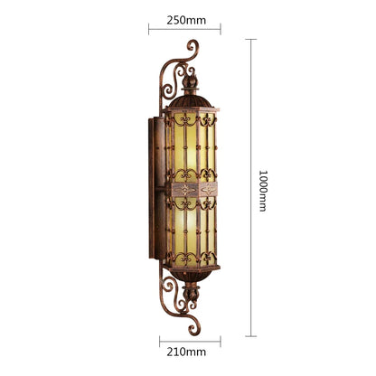 Camille Retro Gold Waterproof Aluminum LED Outdoor Wall Lamp E27