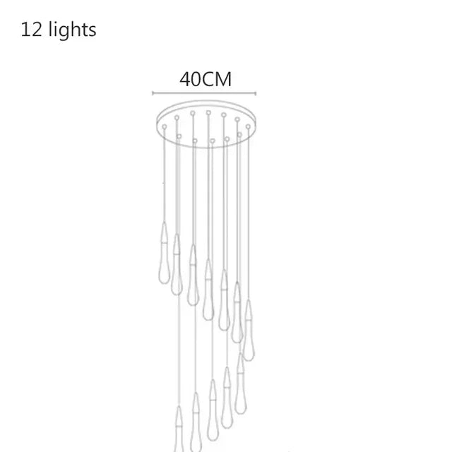 Madeleine Crystal Drop Chandelier Light