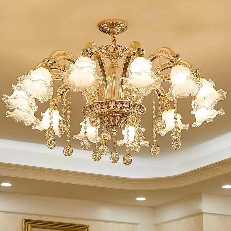 European Crystal Pendant Light for Living Room and Dining Area