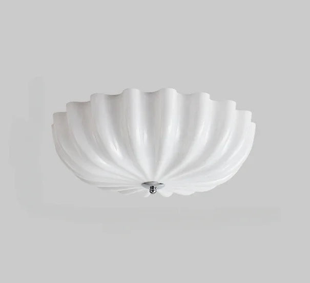 Élodie Bauhaus Round Flower LED Ceiling Light Modern White