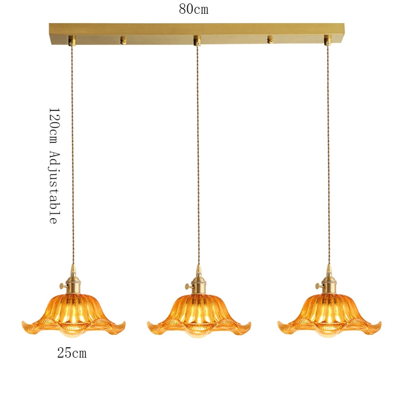 Valérie Vintage Stained Glass Art Deco Pendant Light