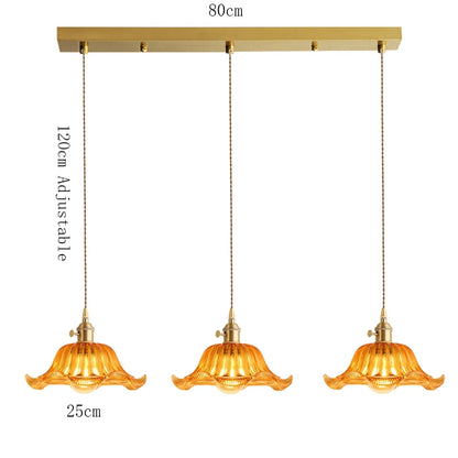 Valérie Vintage Stained Glass Art Deco Pendant Light