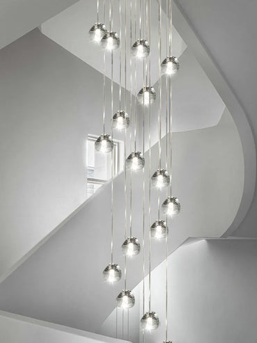 Seraphine Crystal Spiral Staircase Chandelier for Luxury Loft Interiors