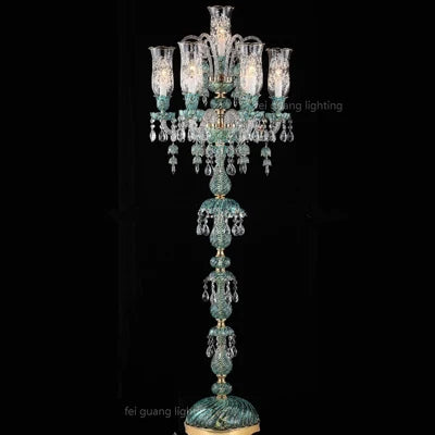 Long Clear Glass Chandelier for Living Room and Study Room