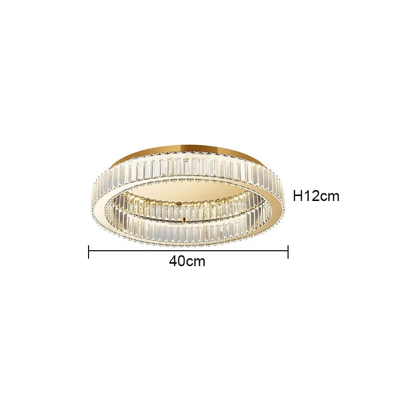 Brigitte Ring Crystal Flush Mount Bedroom Chandelier