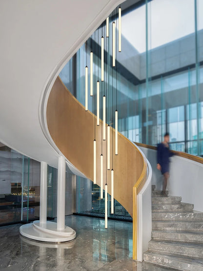 Colette Minimalist Nordic LED Staircase Chandelier