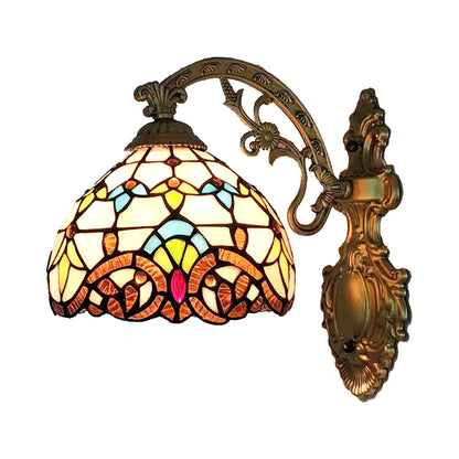 Margaux European Retro Stained Glass Wall Lamp