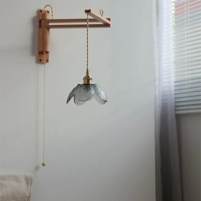 Élise Glass Flower Wall Lamp Flexible Arm Nordic