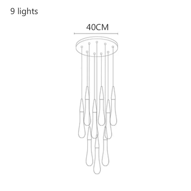 Madeleine Crystal Drop Chandelier Light