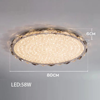 Élodie 2025 Modern Ring Crystal LED Dimmable Ceiling Chandelier Silver Decor Light