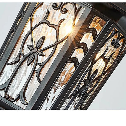 Sophie Outdoor Retro Ceiling Light Yellow Glass Waterproof
