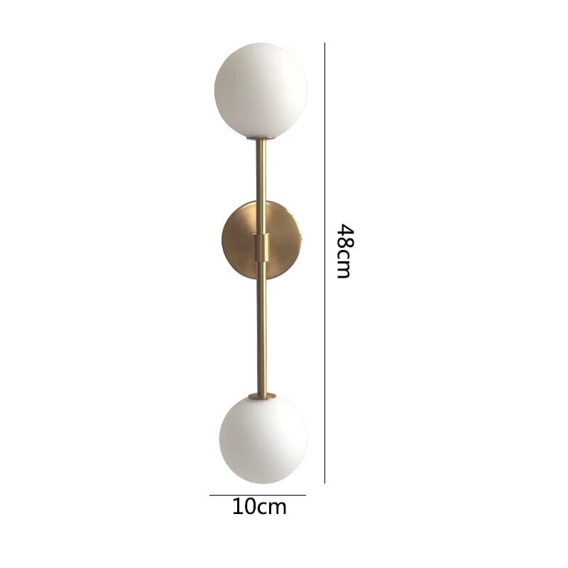 Émilie Milky Glass Ball Wall Lamp with Modern Elegant Design