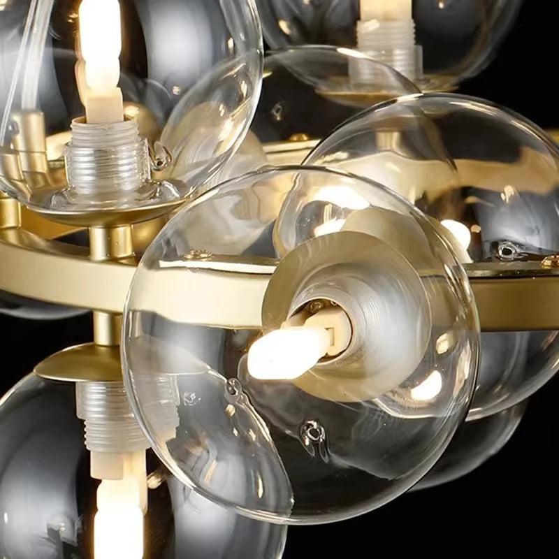 Sophie Glass Bubble Pendant Chandelier for Modern Living Spaces