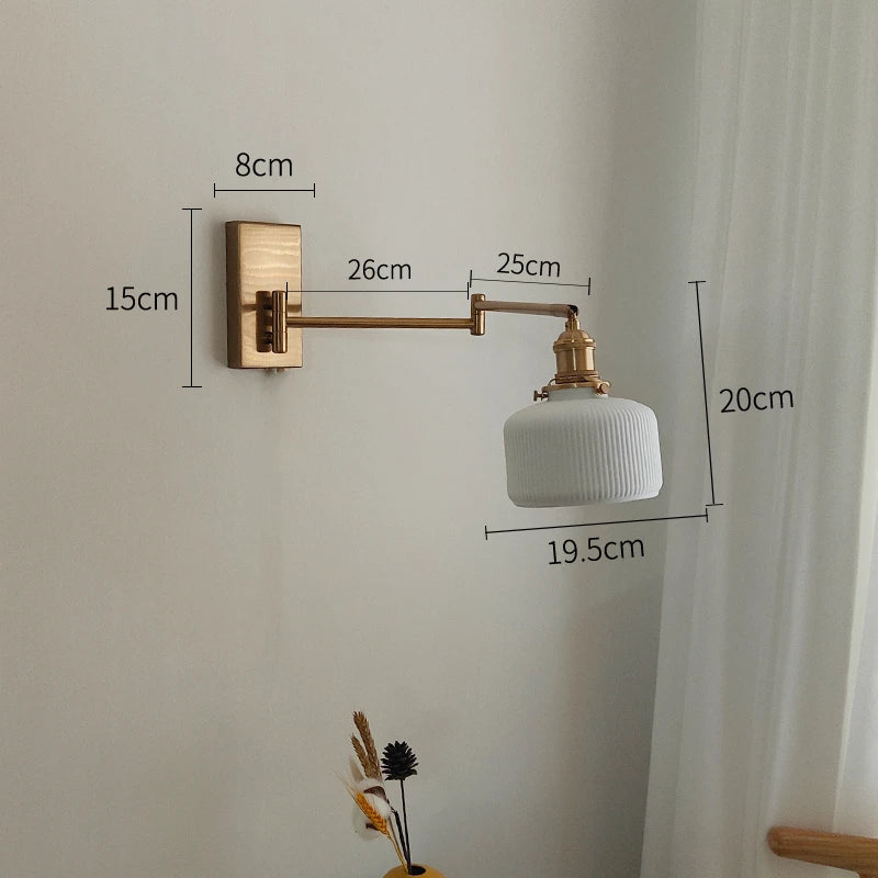 Geneviève Swing Arm Dual Head Wall Light