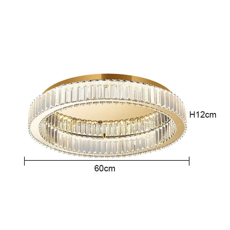 Brigitte Ring Crystal Flush Mount Bedroom Chandelier