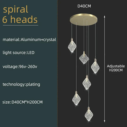 Isabelle Luxury Crystal LED Ceiling Chandelier