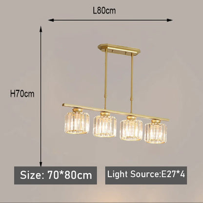 Colette Nordic Crystal Three-Head Chandelier
