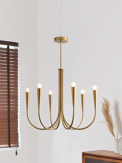 American Retro Iron Chandelier for Living Room and Restaurant