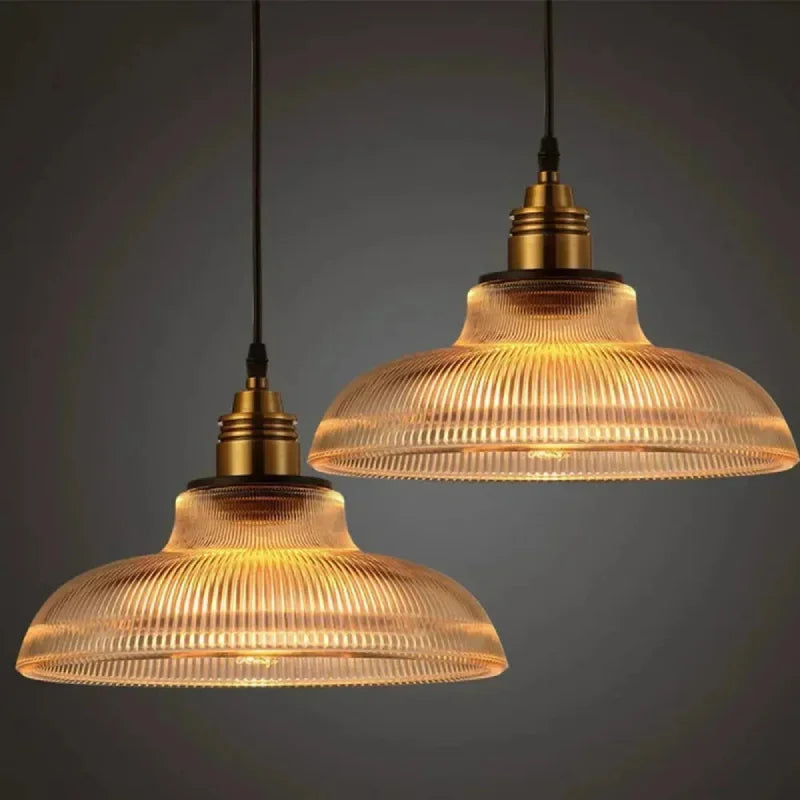 Seraphina Linden Glow Ribbed Pendant Light