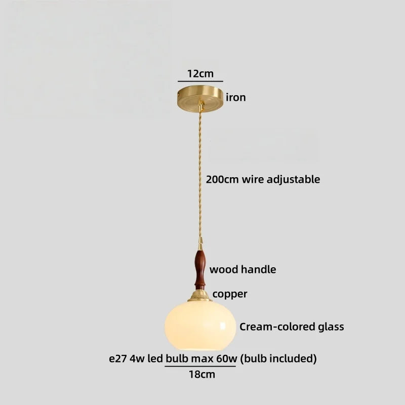 Isabelle Ceramic Pendant Light Japanese Vintage Style