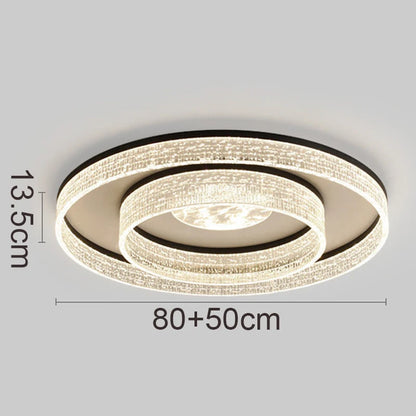 Nordic LED Ring Ceiling Light – Modern Dimmable Flush Mount for Living Room & Bedroom