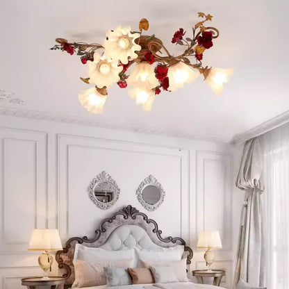 Amélie Nordic Flower Creative Semi-Flush Ceiling Light