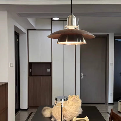Amélie Aero Linear Wood and Metal Pendant