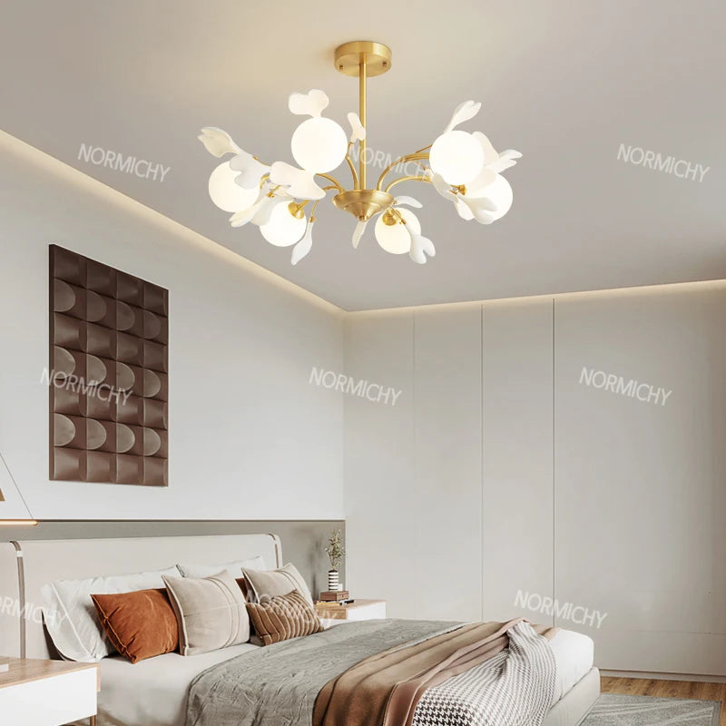 Sofia Copper Frosted Glass Pendant Chandelier Fixture