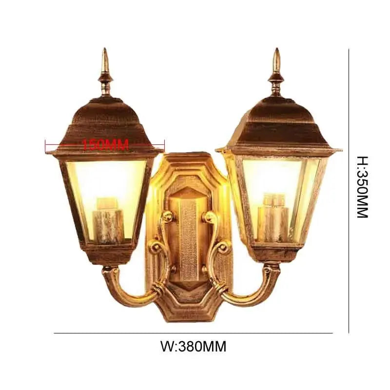 Camille Outdoor Dual Head Wall Light Modern Corridor Lamp