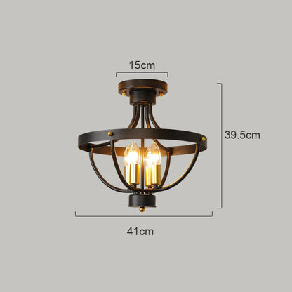 Céleste Geometric Farmhouse 4-Light Pendant Chandelier Fixture
