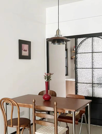 Amélie Aero Linear Wood and Metal Pendant