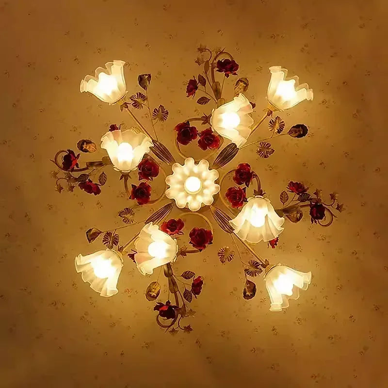 Amélie Nordic Flower Creative Semi-Flush Ceiling Light