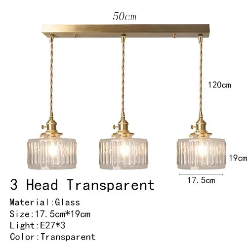 Camille Luxury Glass Black & Gold Pendant Light