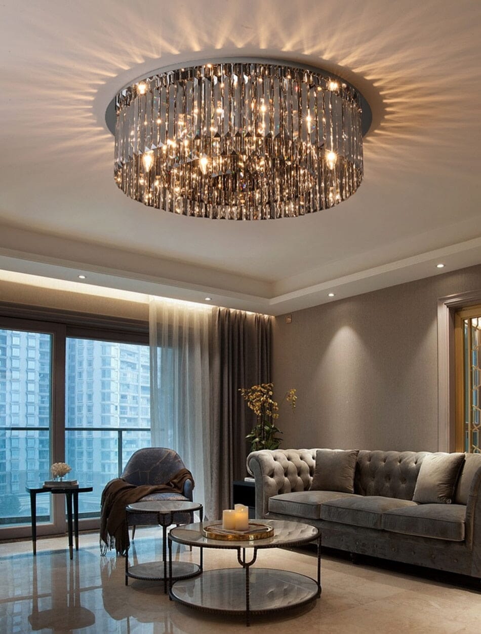 Celeste Luxury Smoke Grey Crystal Chandelier
