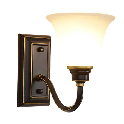 Sophie Country Glass Wall Lamp E27 Single Head Hallway Light