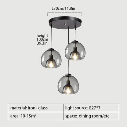 Amélie Antonio Glass Pendant Light