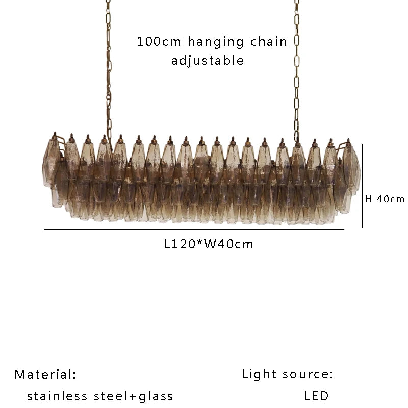 Aurélie Nordic Vintage Glass Pendant Light Luxury Suspension Lamp