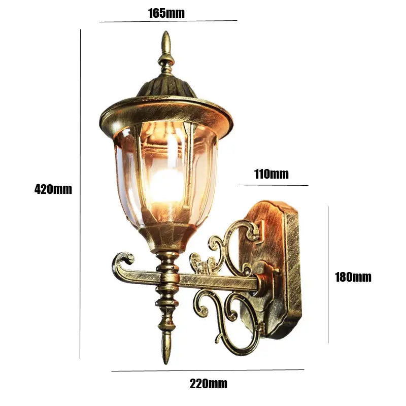 Madeleine Retro Outdoor Wall Lamp Waterproof Garden Light