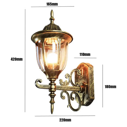Madeleine Retro Outdoor Wall Lamp Waterproof Garden Light