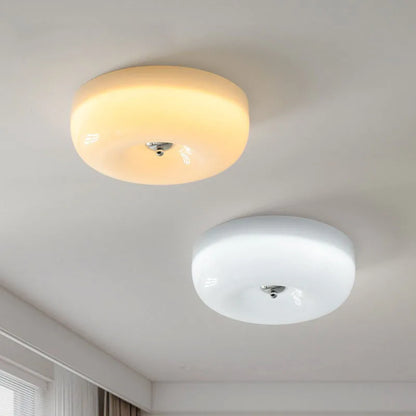 Camille French Beige Glass Downlight Ceiling Lamp Aisle Bedroom