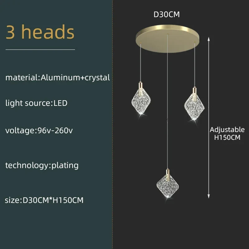 Isabelle Luxury Crystal LED Ceiling Chandelier