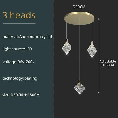 Isabelle Luxury Crystal LED Ceiling Chandelier