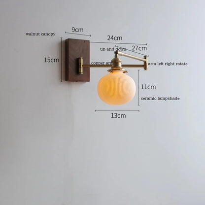 Lucienne Rotating Arm Wall Lamp Pull Chain