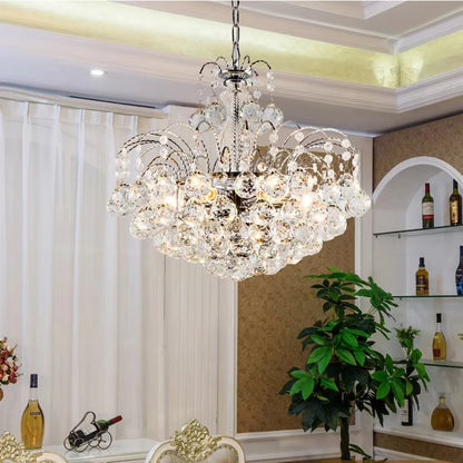 Célestine Golden Crystal Chandelier for Modern Living Interiors