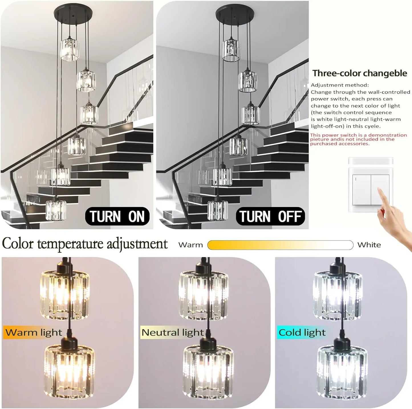 Madeleine Crystal Raindrop Long Pendant Chandelier Light