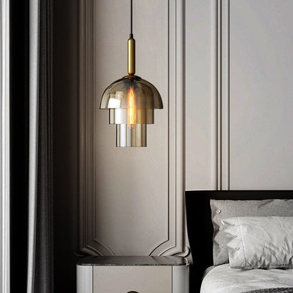 Amélie Champagne Vintage Glass Pendant Light