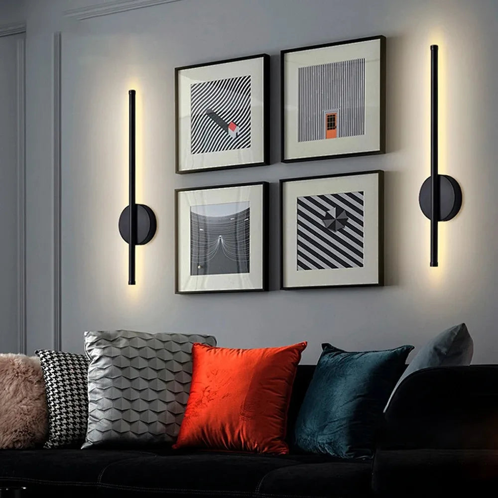 Élise Modern Gold & Black Rechargeable LED Wall Lamp