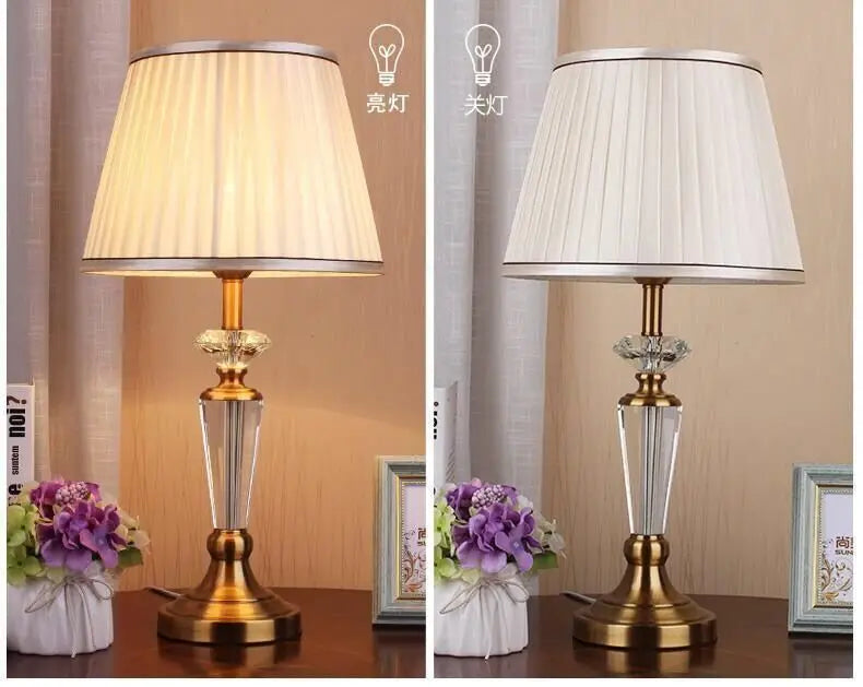 European Retro Crystal Floor Lamp for Living Room & Bedroom