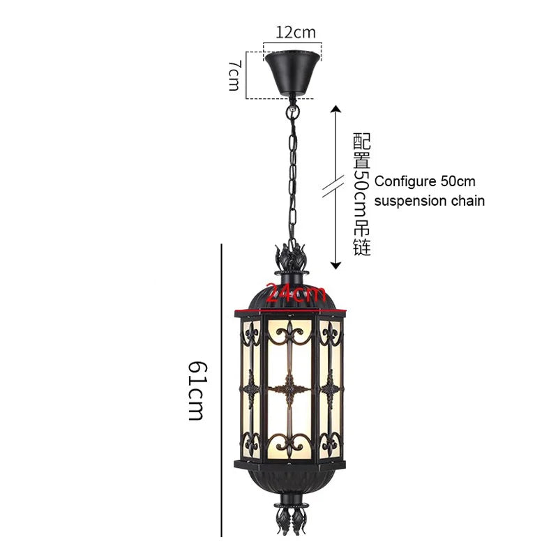 Aurélie Outdoor European Pendant Light IP55 Garden Lamp