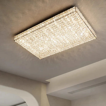 Élodie Modern Luxury K9 Crystal LED Ceiling Lamp For Living Dining Bedroom Home Interior Light